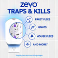 Zevo Max traps & kills mosquitoes, fruit flies, gnats, house flies, fungus gnats and non-biting midges.