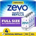 Zevo trap and lock 4 full size refills front of pack