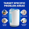 Target specific problem areas like the kitchen, bathroom, living room, and laundry room