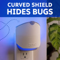 Zevo trap curved shield hides bugs.