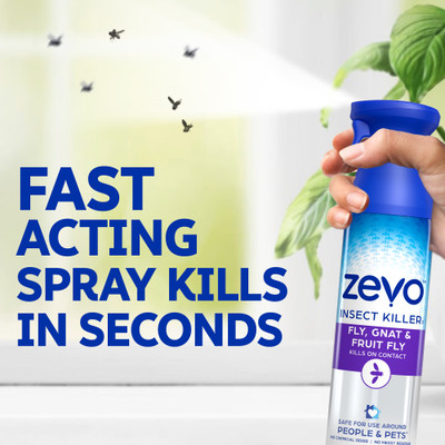 Zevo fast acting spray kills in seconds.