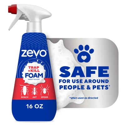 Zevo Trap and Kill Foam is Safe for use around people and pets when used as directed.