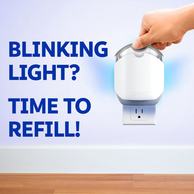 Blinking light? Time to refill!