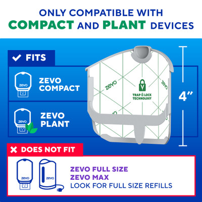Zevo Plant Flying Insect Trap Refill - 3 Refill Cartridges