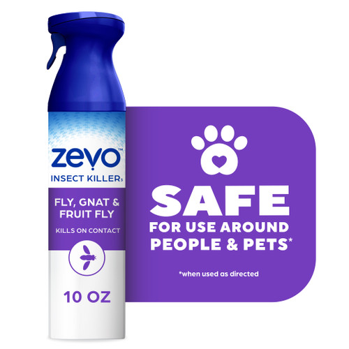 Zevo Insect Killer Spray is safe for use around people and pets when used as directed.