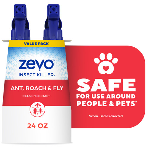 Zevo Insect Killer Spray is safe for use around people and pets when used as directed.