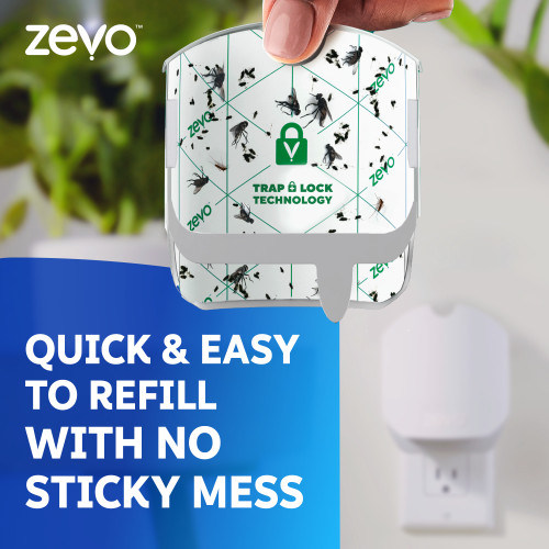 Zevo Compact Flying Insect Trap (1 Plug In Device & 1 Refill