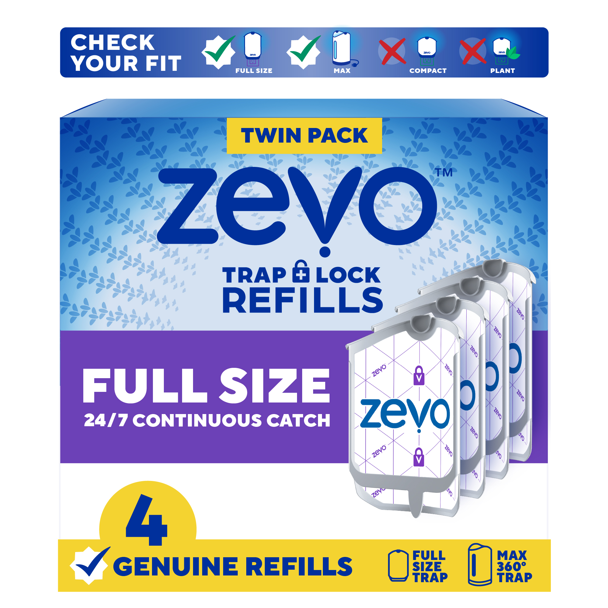KIRA DOUBLE CLEAN [REFILL] 400g 2箱セット Flying Insect Trap, Fly Trap Refill Cartridges (Twin Pack, 4