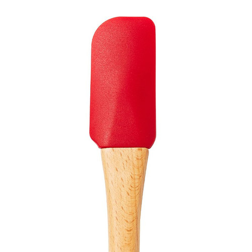 Kitchen Pro Oslo Silicone Small Spatula w/ Beechwood Handle Red