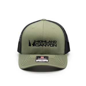 Highland Canyon Logo Hat, Loden/Black