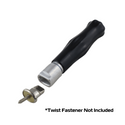 Turn Button Twist Lock Driver Installation Tool shown with Twist Fastener to be used with tool