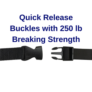 EZ-Xtend Utility Straps with Quick Release Buckles -  250 lb Breaking Strength