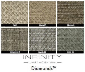 Infinity Luxury Woven Vinyl Flooring - HD Thickness - Diamonds