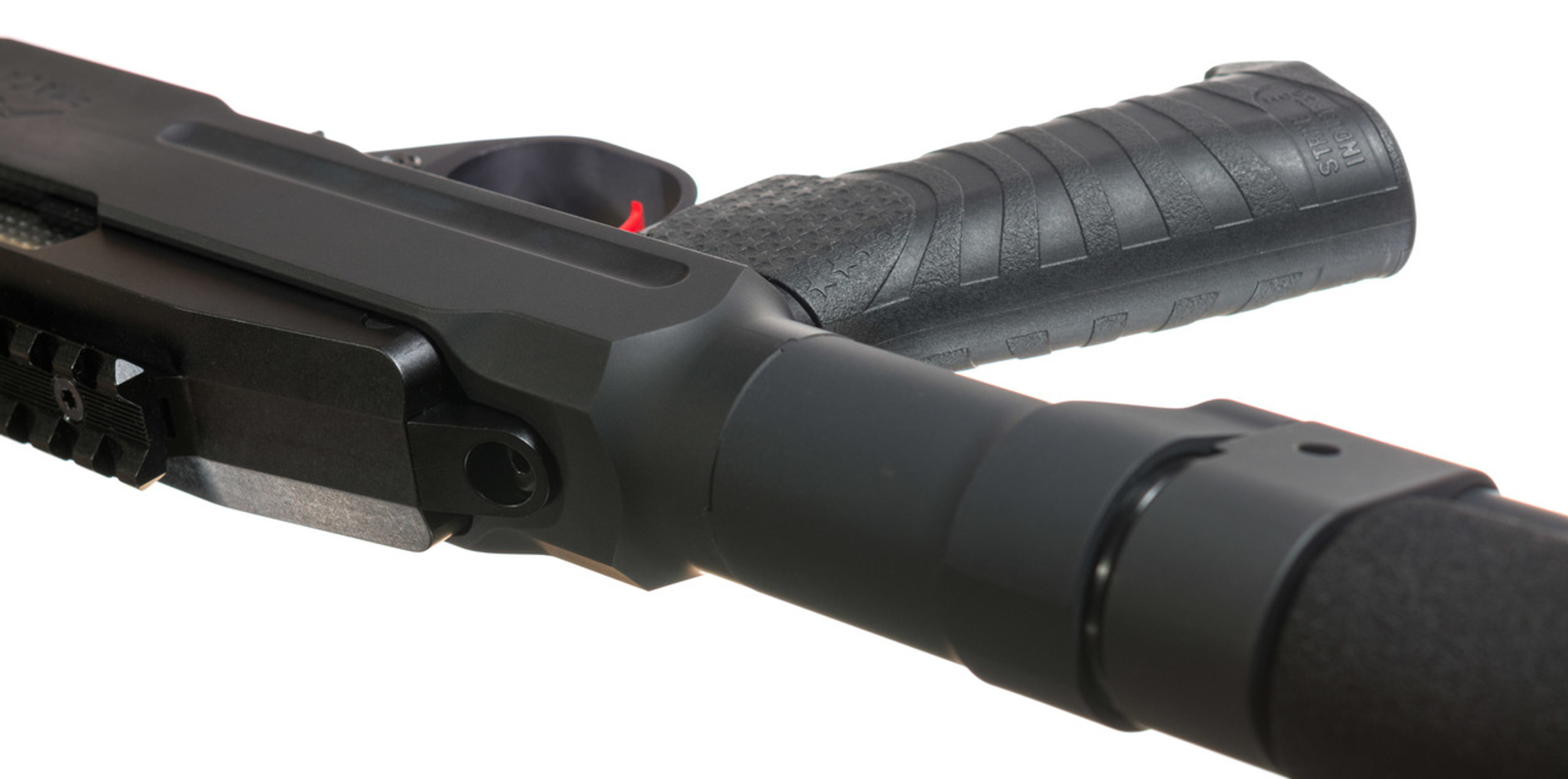 PMACA Butt Stock Chassis Extension.  Blend the transition between your PMACA Chassis and your stock. 
Fully assembled image. 