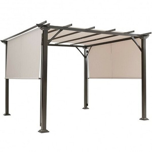 10 x 10 Feet Metal Frame Patio Furniture Shelter-Beige B593-OP70482+