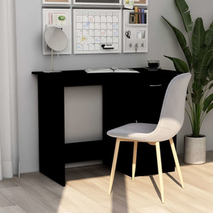 Desk Black Engineered wood Compact Desk Rectangular Modern A949-801081 Desk Black Engineered wood Compact Desk Rectangular Modern A949-801081