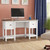 FarmHouse White Oak Top 2 Drawer Office Writing Desk - Made In USA Q280-WHSAFN9188