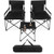 Outdoor Folding Camping Chairs and Table Set with Carrying Bag-Black B593-NP11353