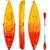 Single Sit-on-Top Kayak with Detachable Aluminum Paddle-Yellow B593-SP37770