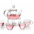 6-Piece Glass Tea Pot Set with 4 Cups Teapot Warmer and Infuser Q280-GPHRTP185381