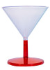 Plastic 2oz Mini Martini Glass Red Base