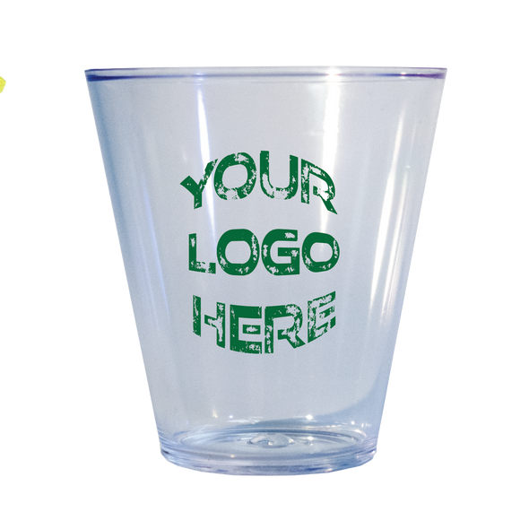 Clear Plastic Traditional Shot Glass with a Custom Imprint