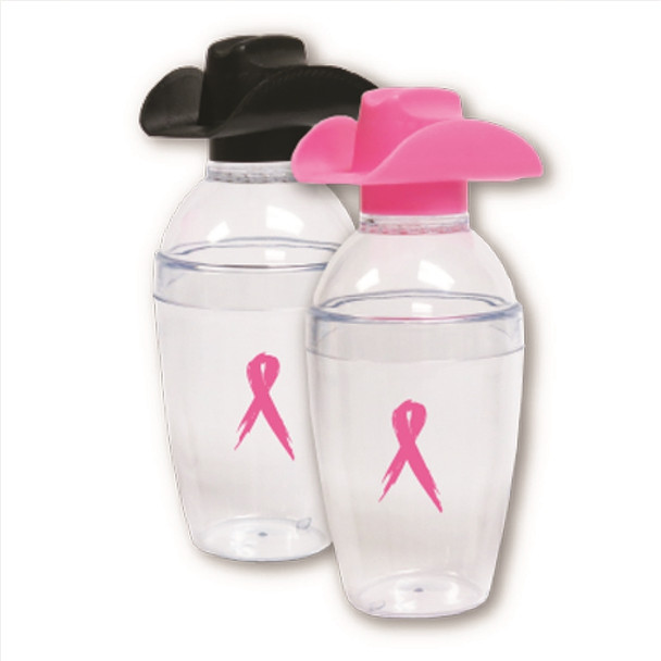 Black and Pink Cowboy Hat Shaker Customized