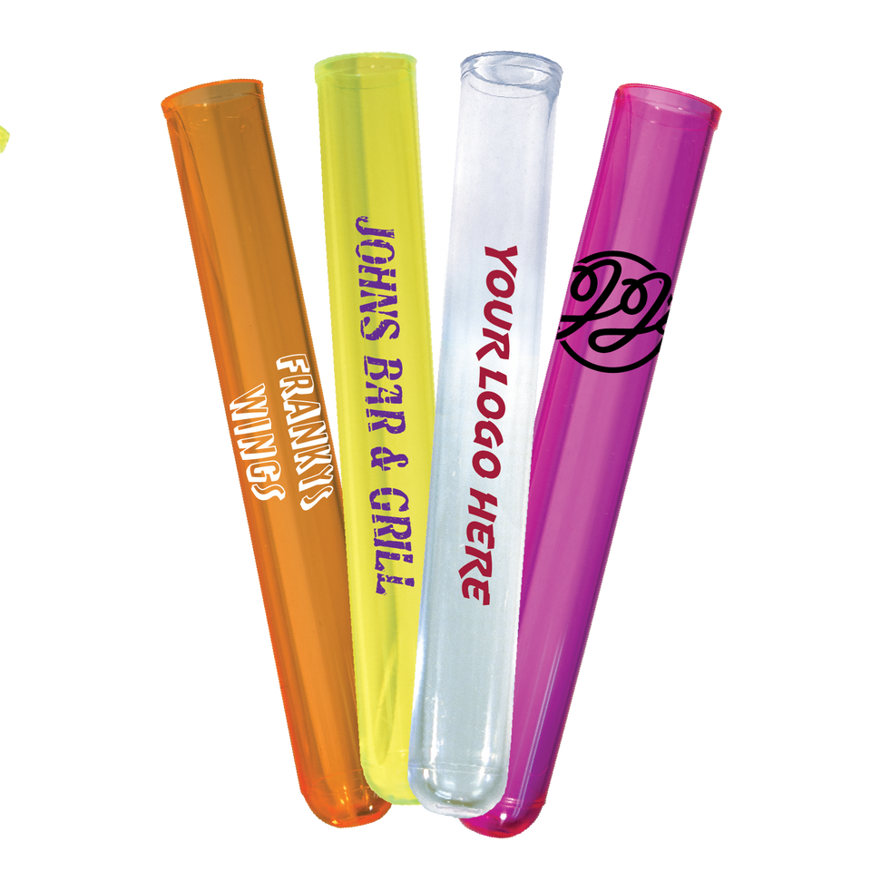 Smooth Plastic Test Tube Custom Printed