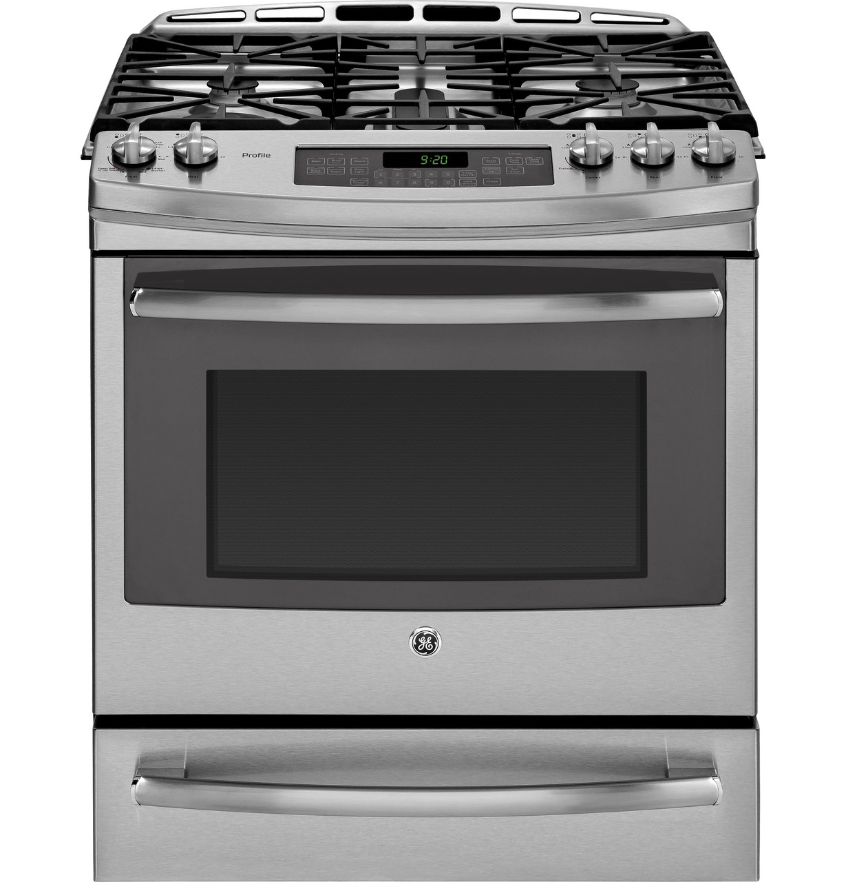 GE Profile Series Slide-In Front Control Gas Range - Thumbnail 3