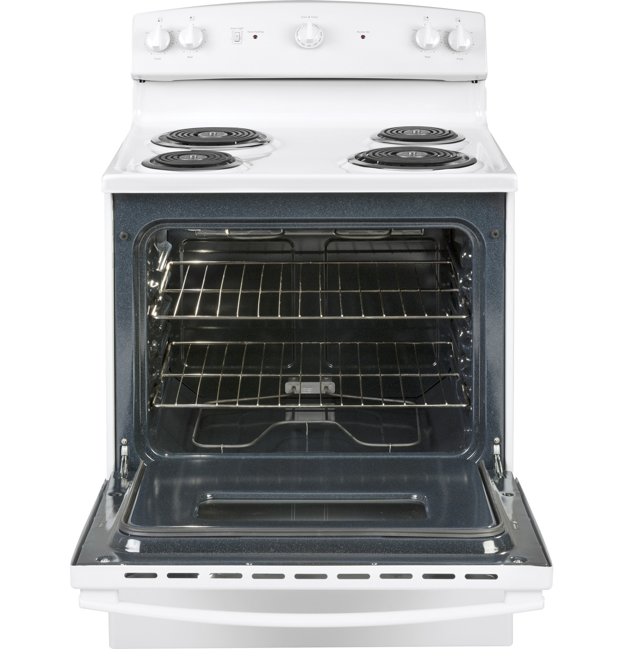 GE - 5.0 Cu. Ft. Freestanding Electric Range - White - Thumbnail 4