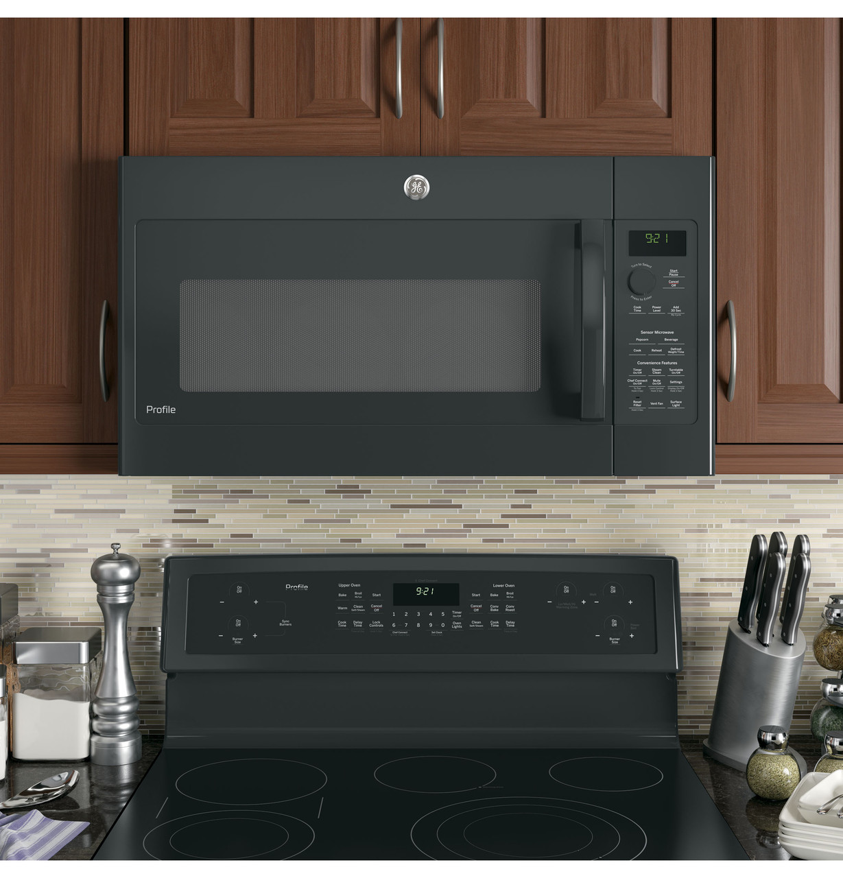 GE Profile Series 2.1 Cu. Ft. Over-the-Range Sensor Microwave Oven - Thumbnail 5