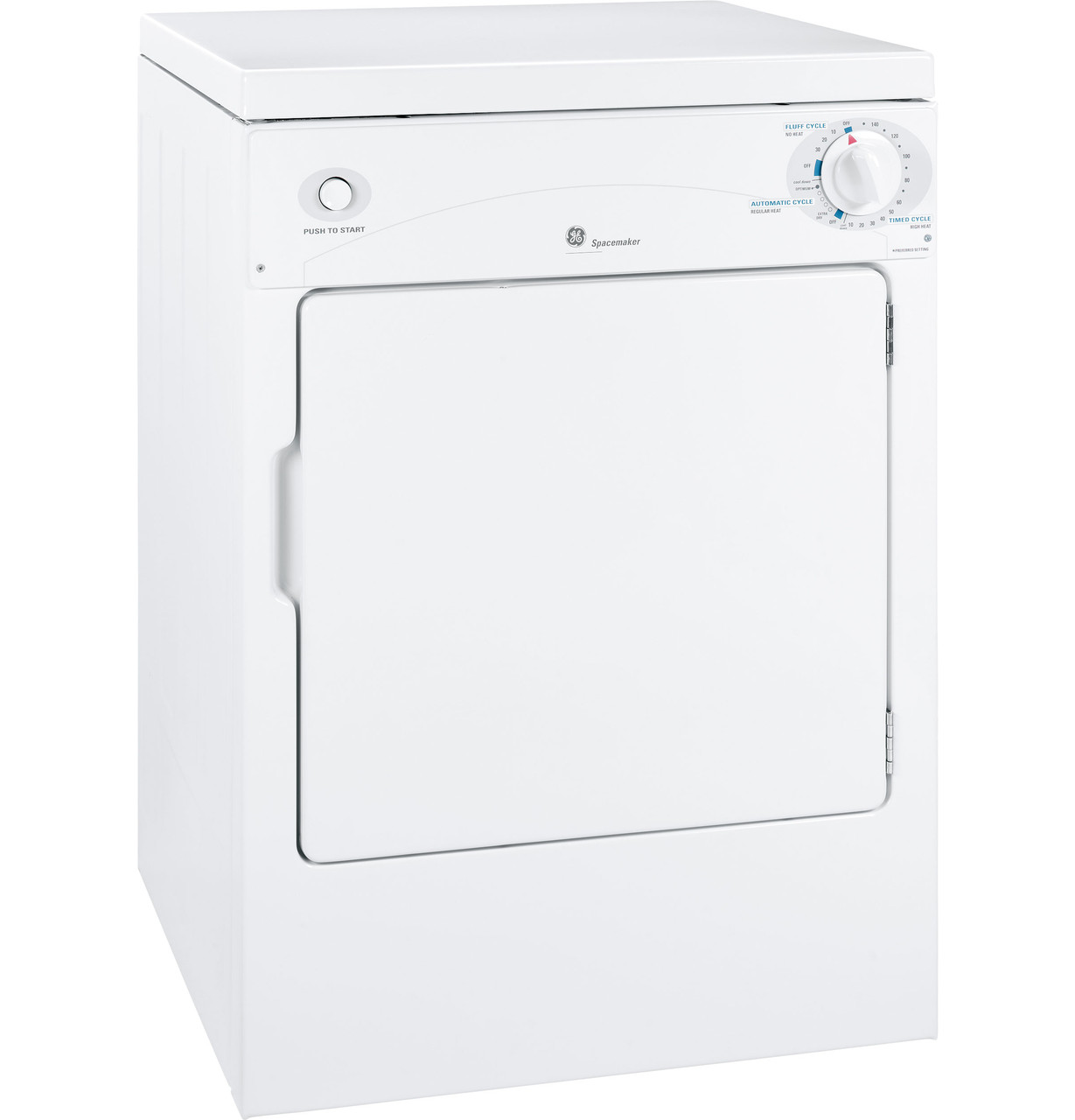 GE Spacemaker 120V 3.6 cu. ft. Capacity Portable Electric Dryer - White - Thumbnail 2