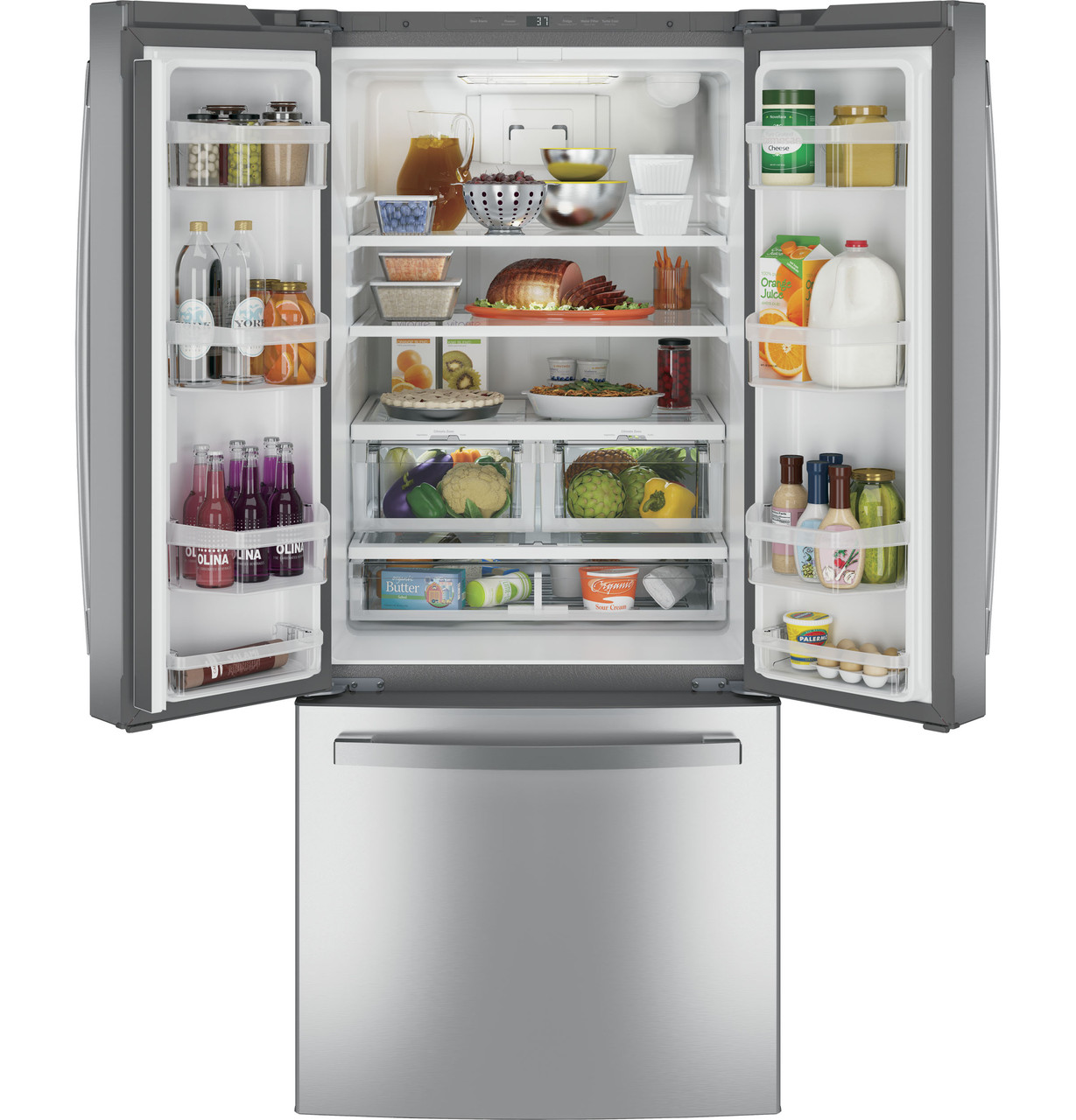 GE ENERGY STAR 20.8 Cu. Ft. French-Door Refrigerator - Thumbnail 3