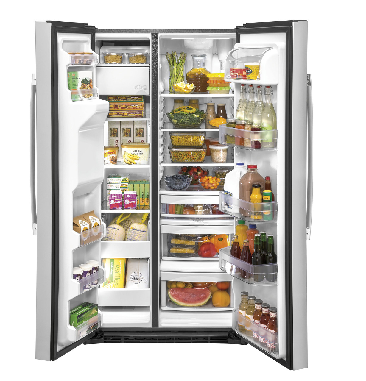 GE 25.1 Cu. Ft. Fingerprint Resistant Side-By-Side Refrigerator - Thumbnail 3