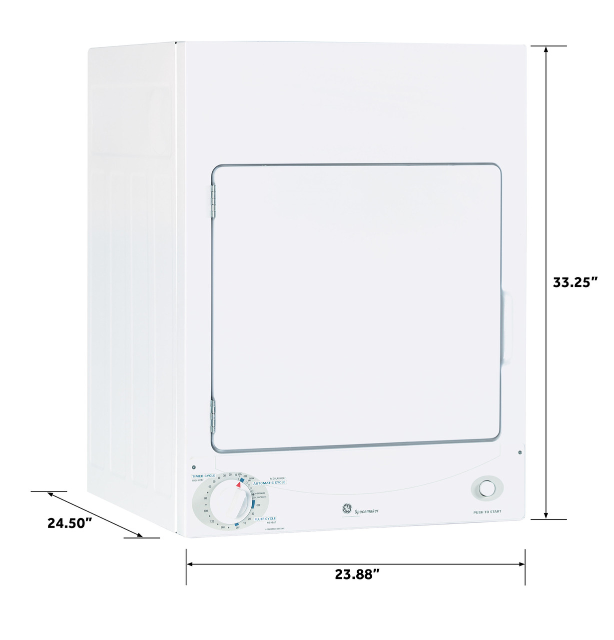 GE Spacemaker Electric Dryer - Thumbnail 2
