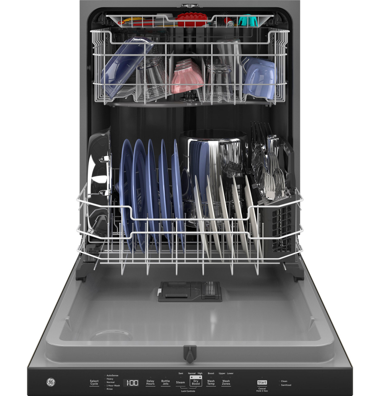 GE ENERGY STAR Top Control Dishwasher with Plastic Interior - Thumbnail 4