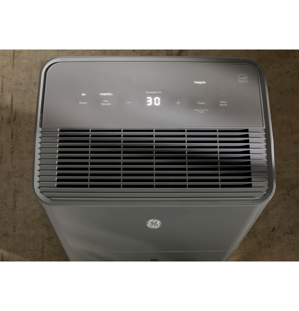 GE 50 Pint Portable Dehumidifier with Built-in Pump and Smart Dry - Thumbnail 2