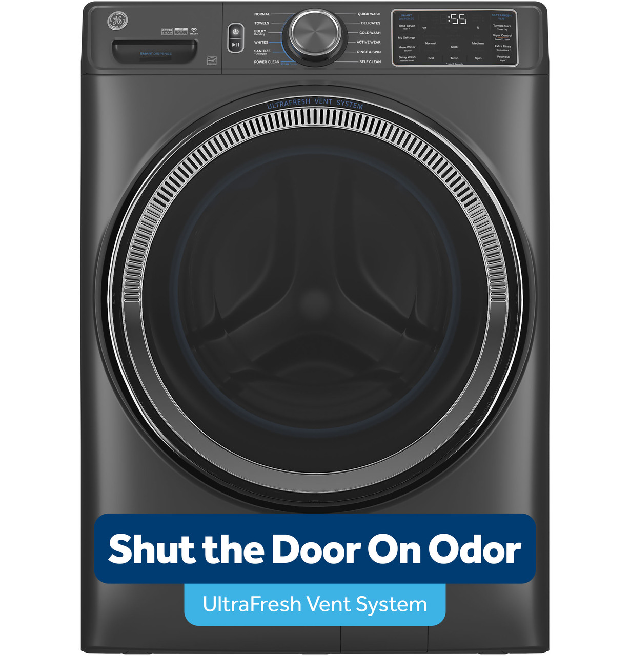 GE 5.8 cu ft Smart Front Load Steam Washer GFW655SPVDS