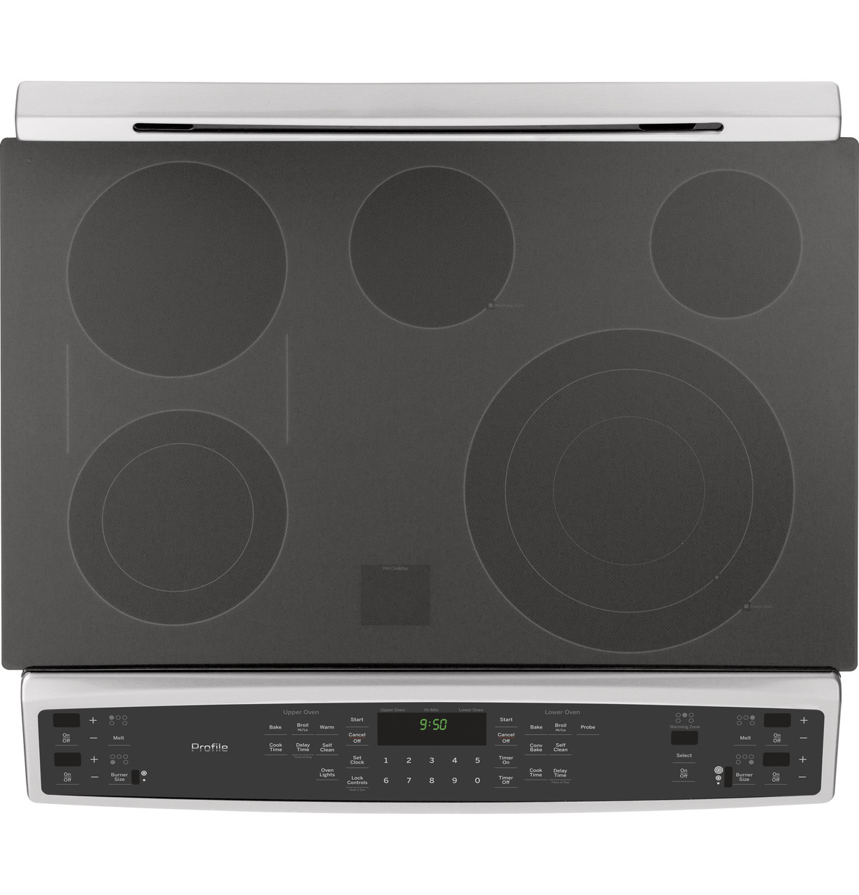 GE Profile Series 30" Slide-In Front Control Double Oven Electric Convection Range