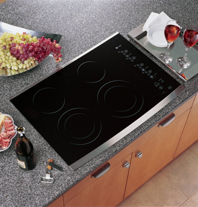 JP201CBSSGE GE(R) Built-In Electric Cooktop STAINLESS STEEL - Clark  Appliances