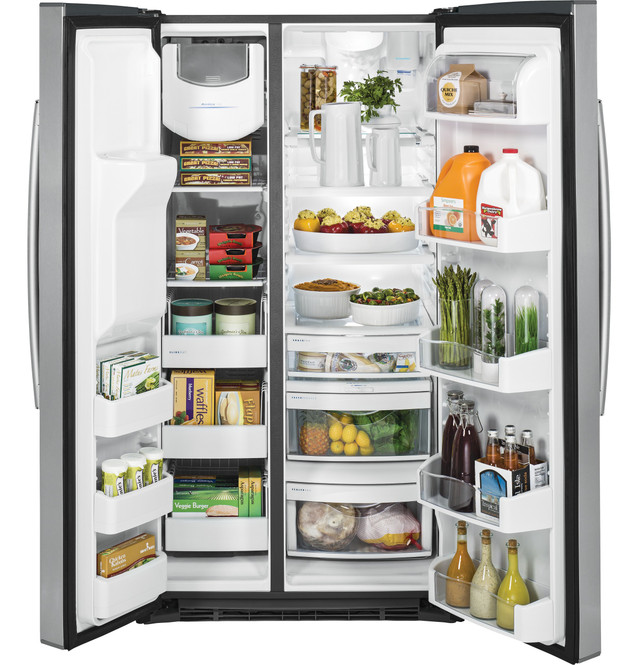 GE Profile™ Series 25.9 Cu. Ft. Side-by-Side Refrigerator - PSE26KSESS ...
