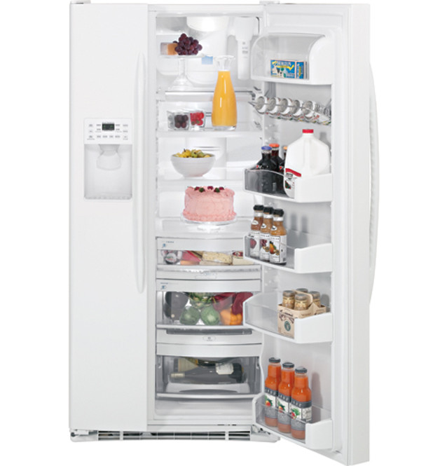【人気ショップが最安値挑戦！】 Profile™ GE 25.6 Refrigerator Side-by-Side Ft. Cu. 下着・アンダーウェア