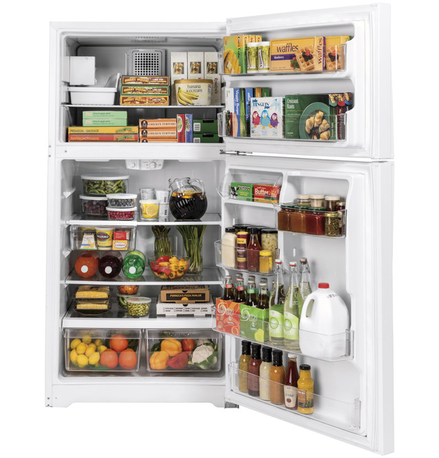 GE® ENERGY STAR® 21.9 Cu. Ft. Top-Freezer Refrigerator - GIE22JTNRWW ...