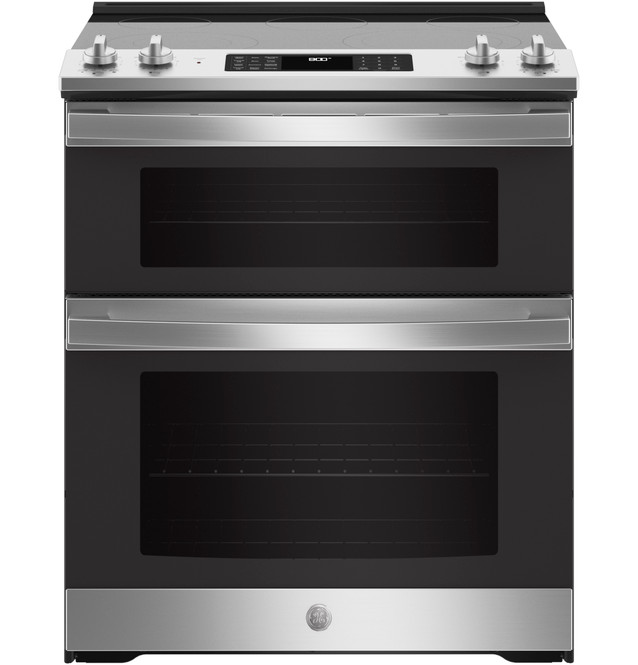 JSS86SPSS GE ®30 Slide-In Electric Convection Double Oven Range STAINLESS  STEEL - Jetson TV & Appliance