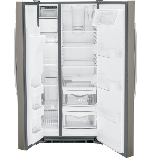 GE® 23.0 Cu. Ft. Side-By-Side Refrigerator - GSS23GMPES - GE Appliances