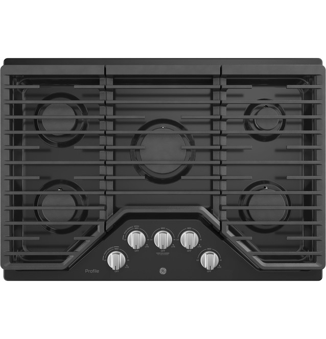 PGP7036DLBB in Black by GE Appliances in Saratoga Springs, NY - GE Profile™  36 Built-In Gas Cooktop with Optional Extra-Large Cast Iron Griddle