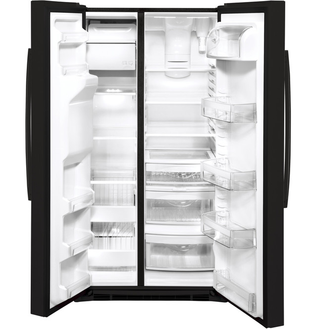 GE® 25.1 Cu. Ft. Side-By-Side Refrigerator - GSS25IGNBB - GE Appliances