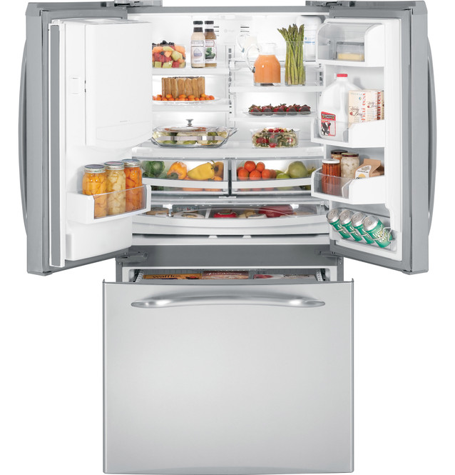 GE Profile 20.9-cu ft-Door French Door Refrigerator with Ice Maker