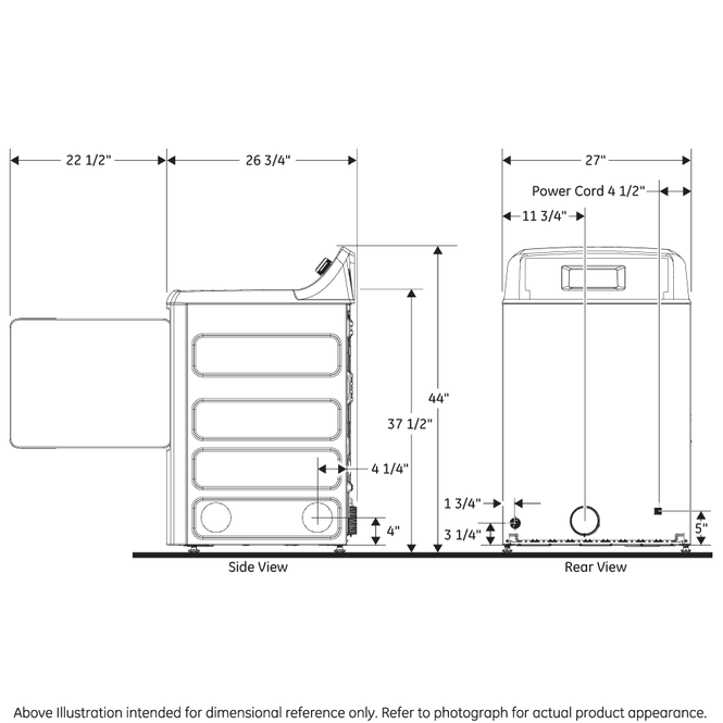 GE 6.2 cu. ft. Capacity Electric Dryer with Up To 120 ft. Venting and