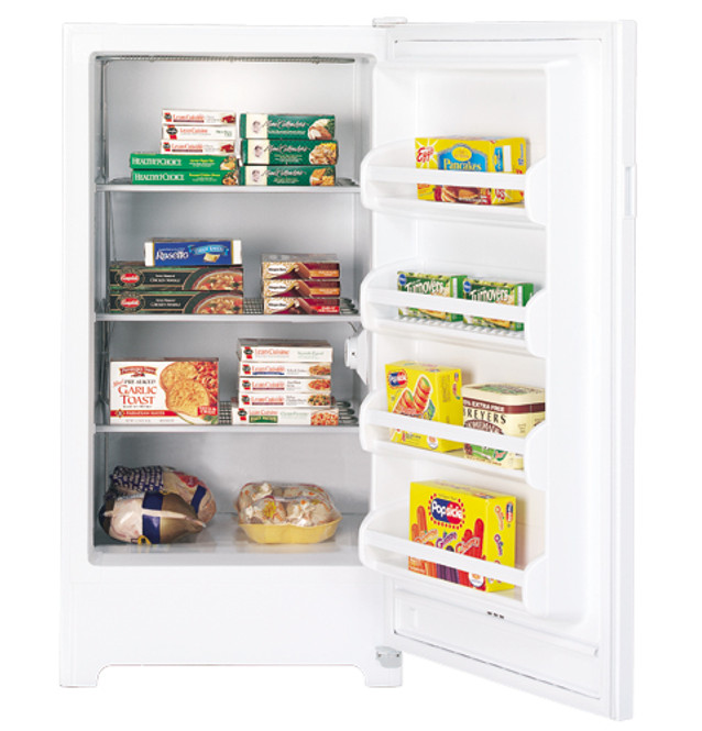 GE® 11.6 Cu. Ft. Manual Defrost Upright Freezer - FUM12SMRWH - GE Appliances